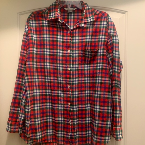 Old Navy red plaid shirt M - Picture 1 of 4